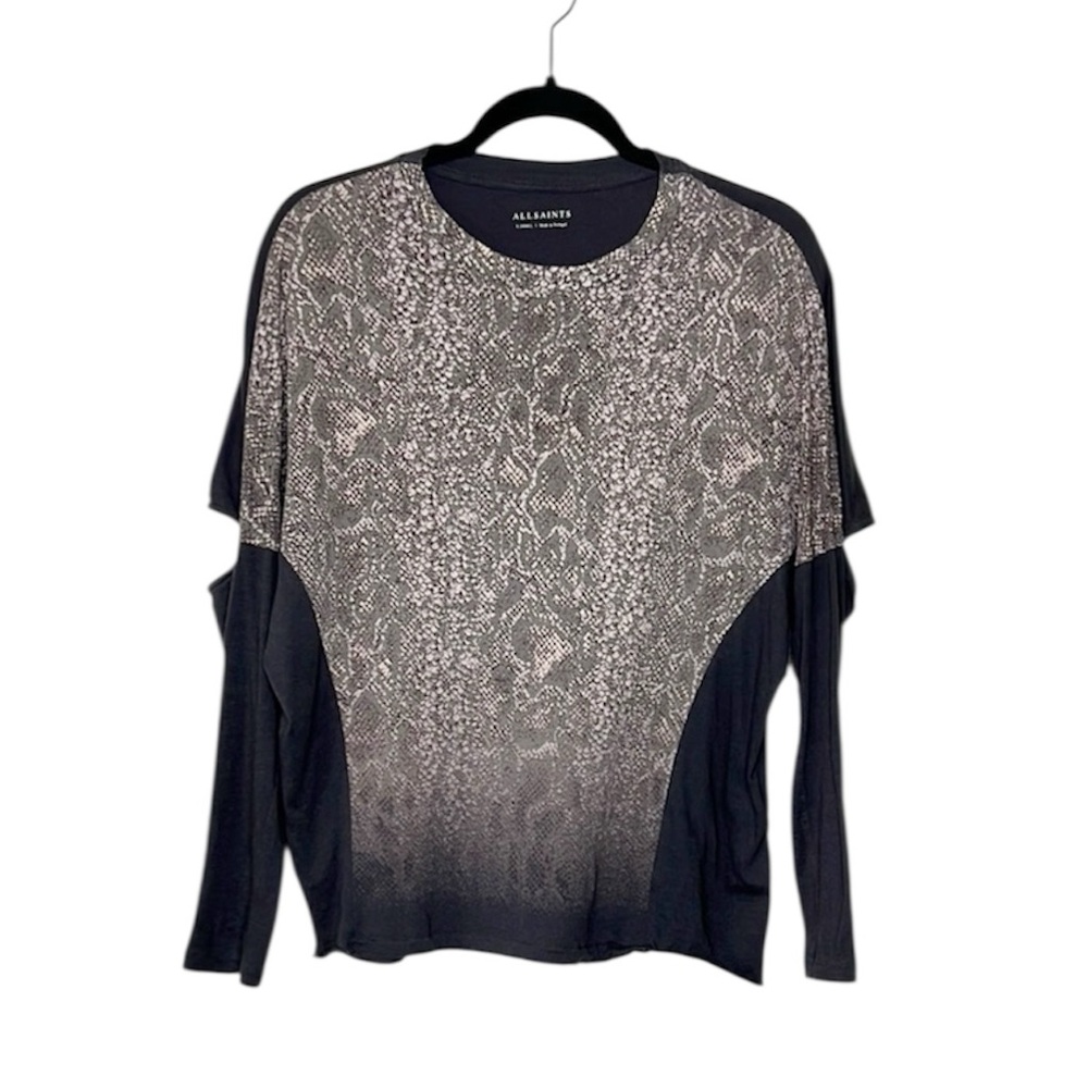 ALLSAINTS Kaa Wave Long Sleeve Tee size XS